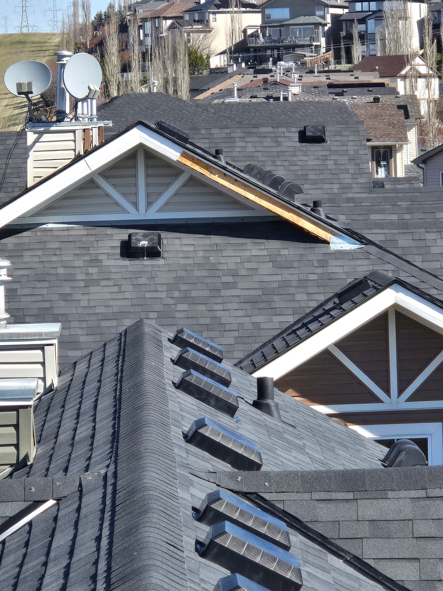 Fascia blown off during Calgary wind storm