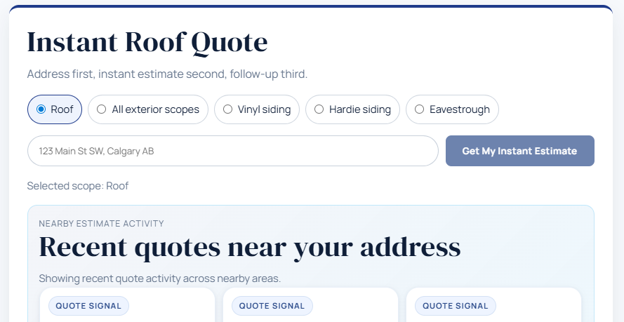 Instant roof calculator